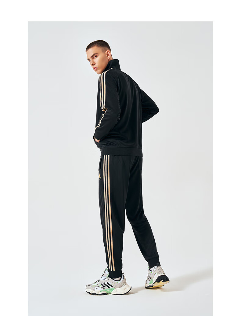 Adidas Men's Sports Pants, Spring Outdoor Casual Sweatpants, Running Trousers, Joggers, Black And White, Size L 17