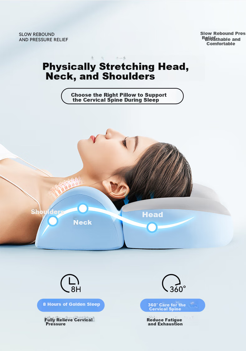 Mixiaoshu Cervical Pillow Neck Support Pillow for Adults, Sleeping on Side, Snoring, Ergonomic Memory Foam Pillow 6