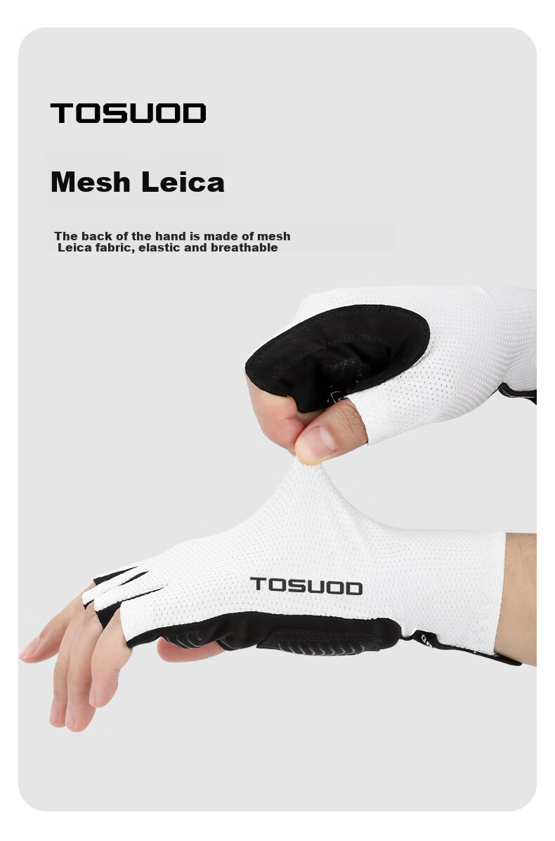 Tasiduizhang Half-Finger Cycling Gloves for Women And Men, Road Bike Summer Mountain Bike Shock-Absorbing Breathable Bicycle Equipment Black 2XL 6