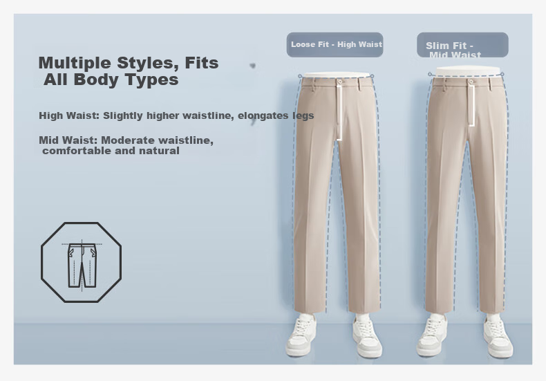 JOEONE Men's Pants, Dress Pants [Wrinkle-Resistant, Color-Fast, Stress-Free Dress Pants], Spring And Summer Business Casual Pants for Men, Size 35 3