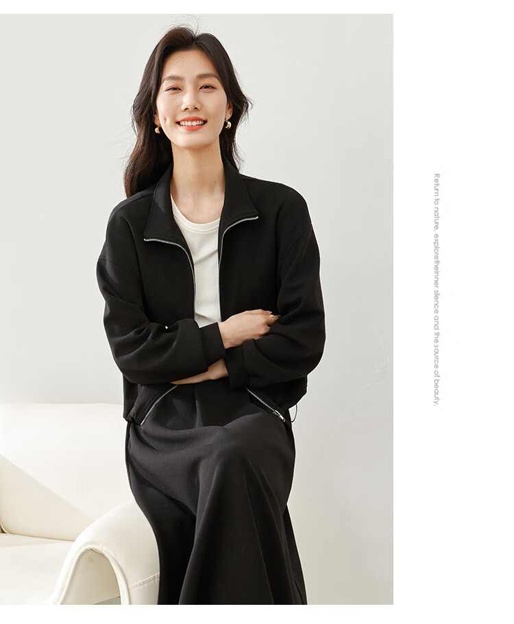 Fansiman Premium Commuter Outfit Set Women's Autumn New Jacket and Skirt Set Bean Green XL 9