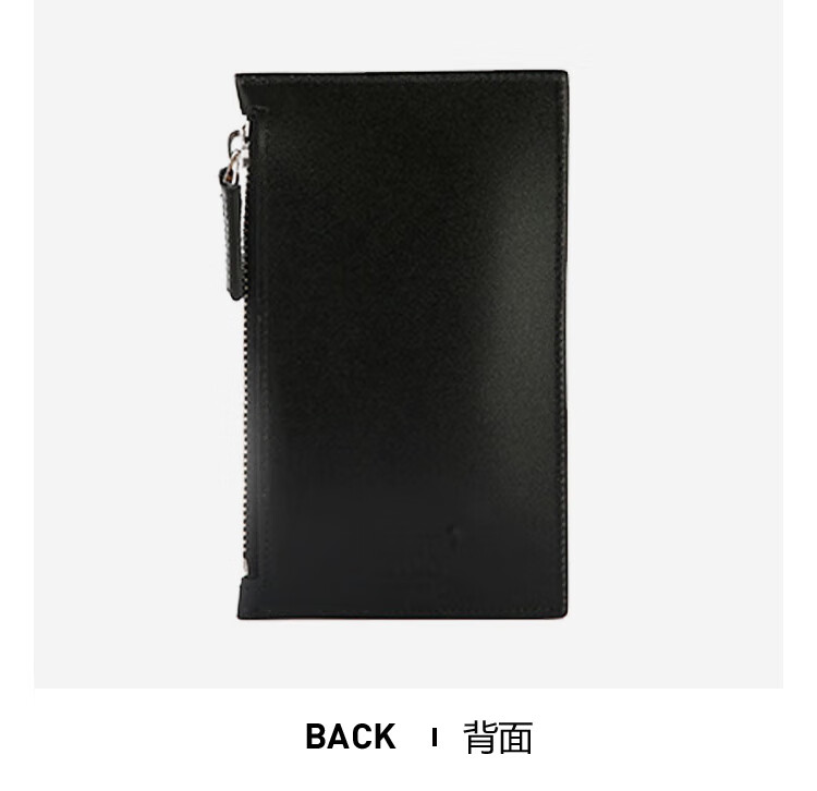 MONTBLANC Meisterstück Men's Black Leather Zip Card Holder 5 Card Slots 118313 Gift 6