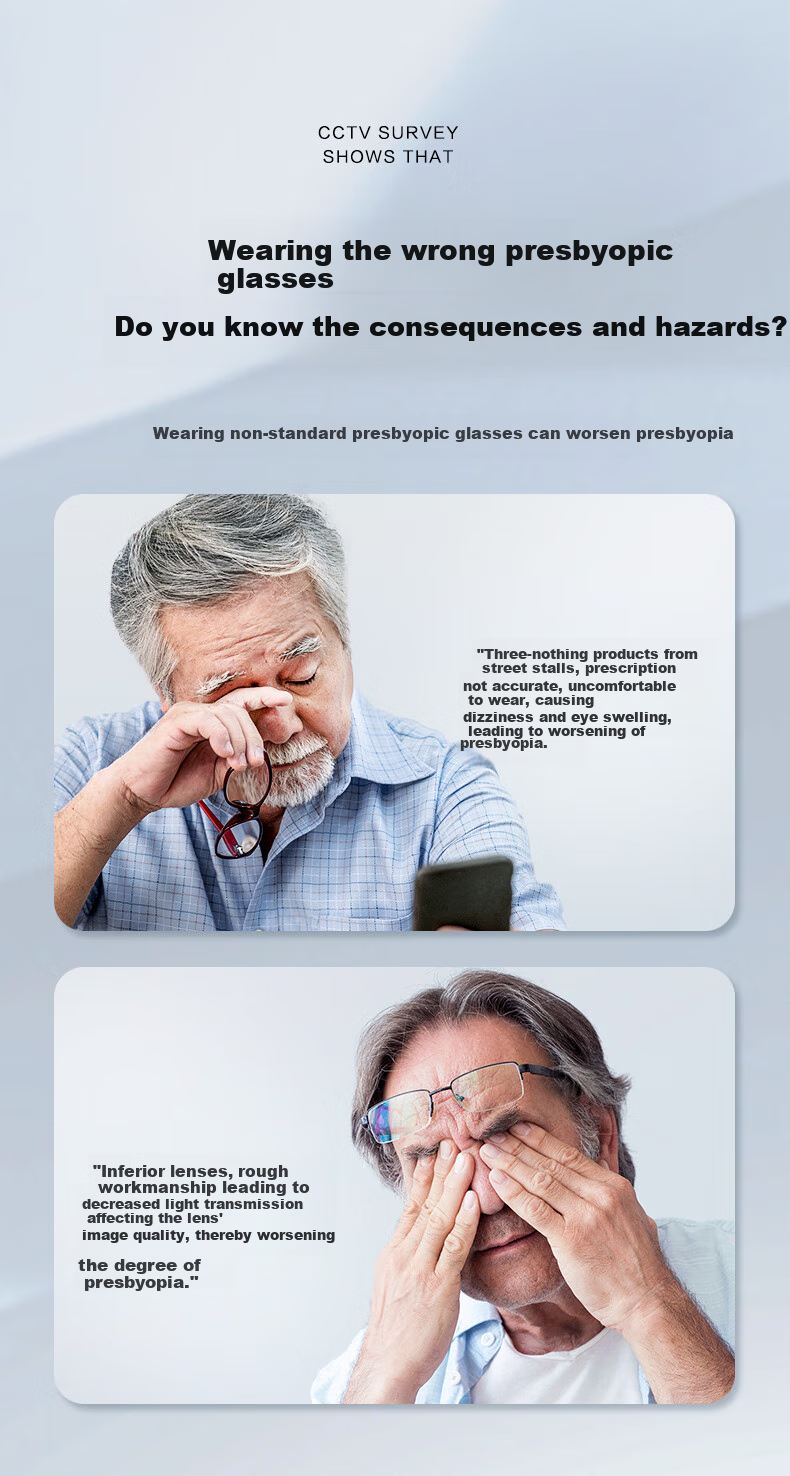 Pulais Reading Glasses for Men, Genuine Product, Imported from Japan, Ultra-Durable MR-8 Digital Anti-Blue Light Presbyopic Business Reading Glasses 3