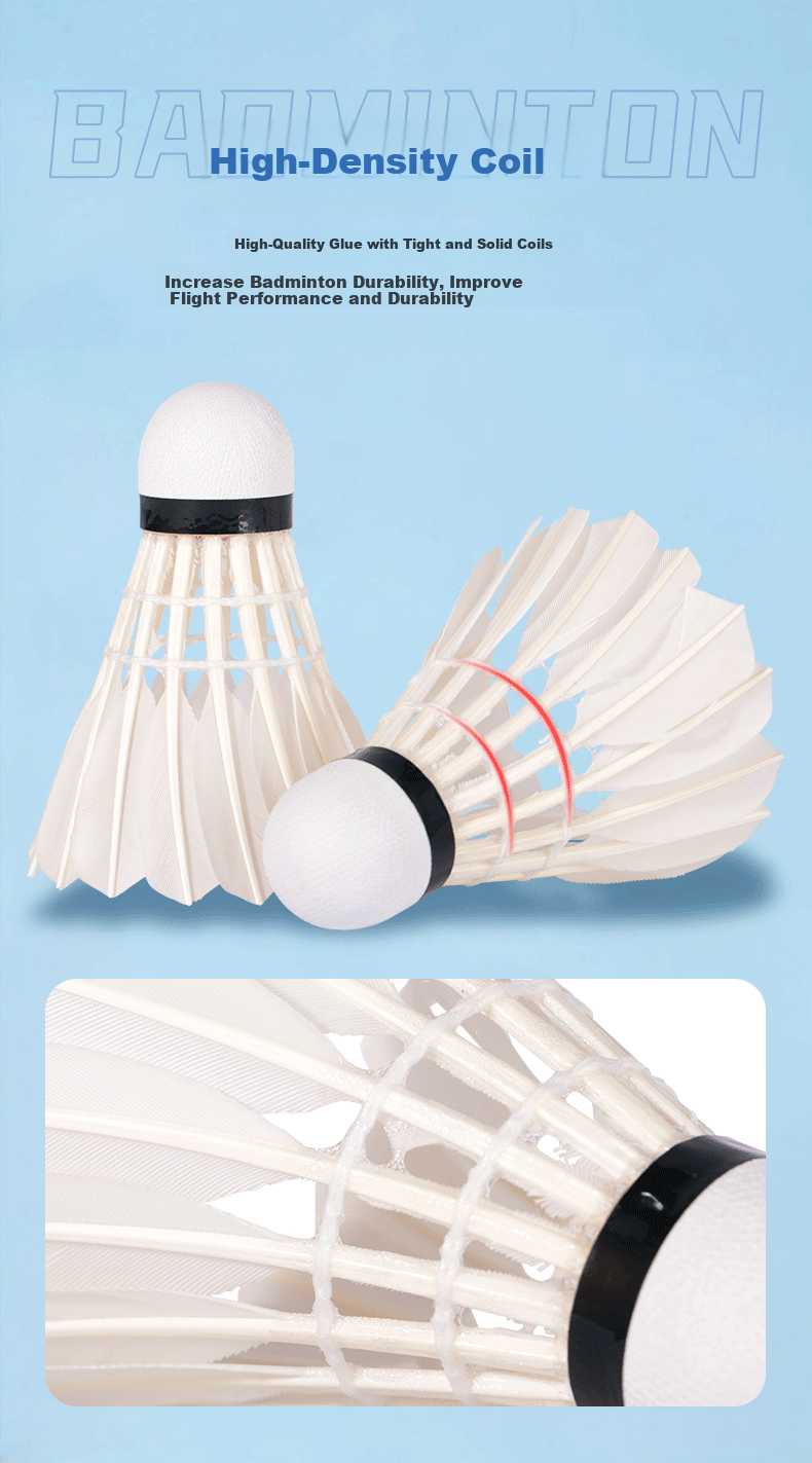 QIAO Goose Feather Badminton Training Durable Shuttlecocks AS15ew 12-Pack Tube 4