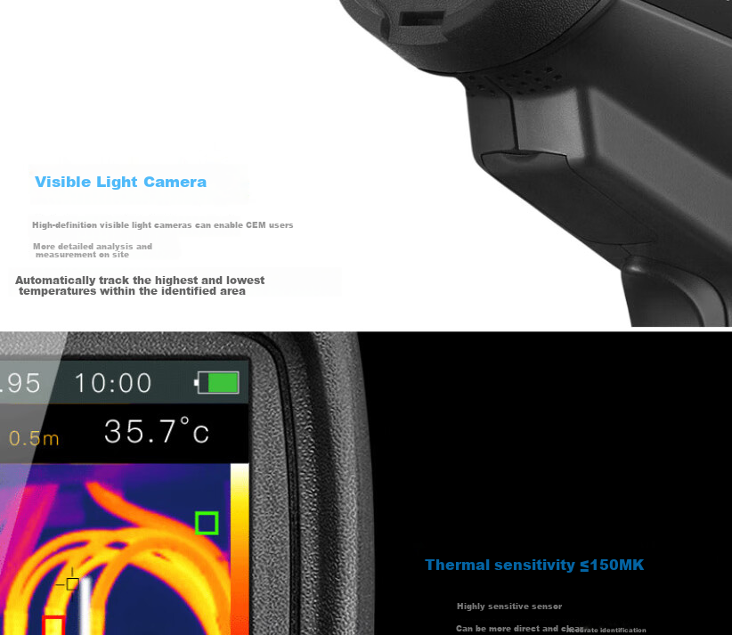 CEM DT-9868S Thermal Imaging Camera, Infrared Thermometer, Infrared Detector, Electrical And Appliance Monitoring Thermal Imager 9
