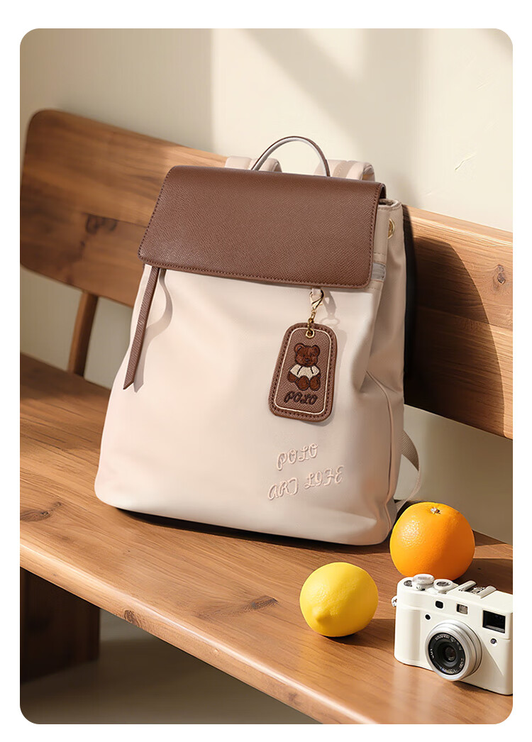 POLO Women's Casual Lightweight Backpack Small Bag iPad Laptop Bag Fashion Commuter Travel Student School Backpack 26