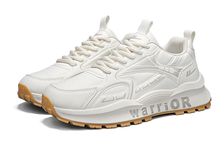 Warrior Men's New Sports Shoes Trendy Casual Comfortable Running Shoes 5428 Beige Gold Size 43 5