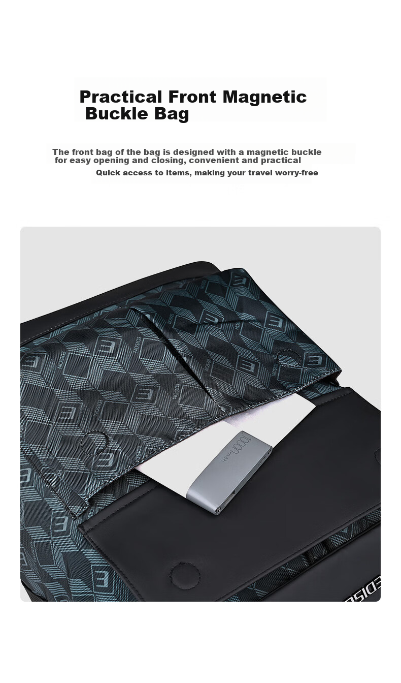 Edison Backpack, Business Commute Leisure Travel Backpack, 16-Inch Laptop Bag, College Student Schoolbag E022-1 8