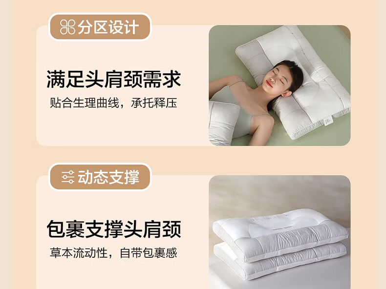 Mercury Home Textile Buckwheat and Cassia Neck Support Firm Ergonomic Pillow Core for Cervical Relief Home Use Single 48×74cm 3