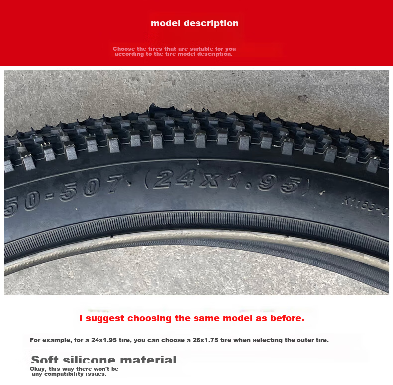 KENDA Bicycle Tire, K184 Model, 24*1.5 Inner And Outer Tires, Commuter Bike Tire, Presta Valve Inner Tube, Butyl Rubber, Black Color 5