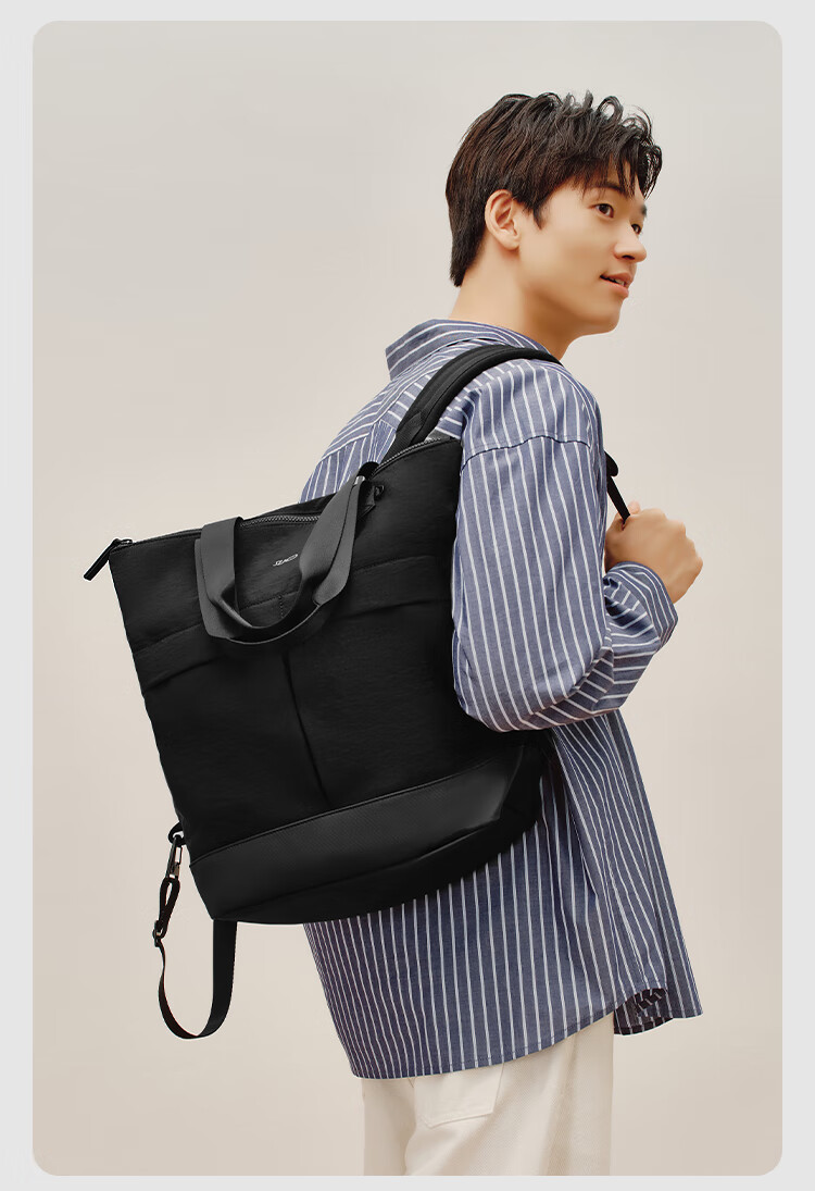 JD Jingzao Black Warrior Handheld Tote Bag Sports Backpack Laptop Bag Commuter Travel School Bag 16