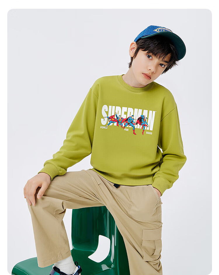 BALABALA DC Superman BalaOne Boys' Fleece Lined Sweatshirt Kids Winter 2025 Top 208425121102 8