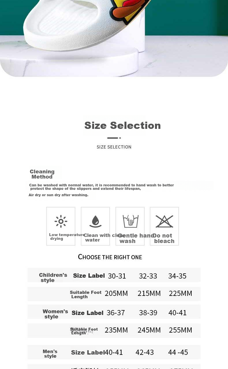 Huameijianbu Cartoon INS Style Squishy Parent-Child Indoor And Outdoor Bathroom Sandals HM3311 Black Size 40-41 4