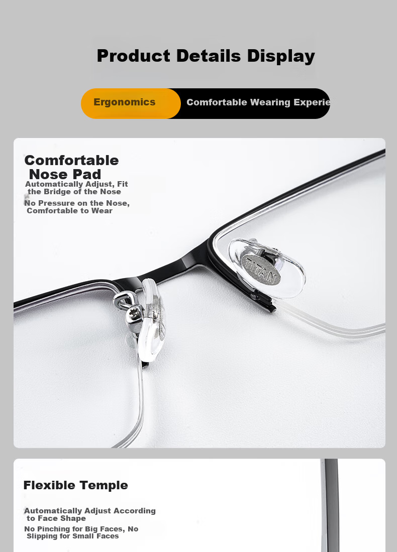 Yupintang Reading Glasses for Men And Women, Japanese Imported Smart Zoom And Color-Changing Anti-Blue Light Glasses, Ultra-Light Titanium Metal Self-Operated Mid-Autumn Festival 13