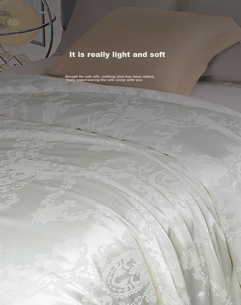 La Torretta Class A 100% Silk Comforter, Natural Wild Jacquard Spring And Autumn Air Conditioning Quilt, Approximately 3.8 Jin, 200*230cm 2
