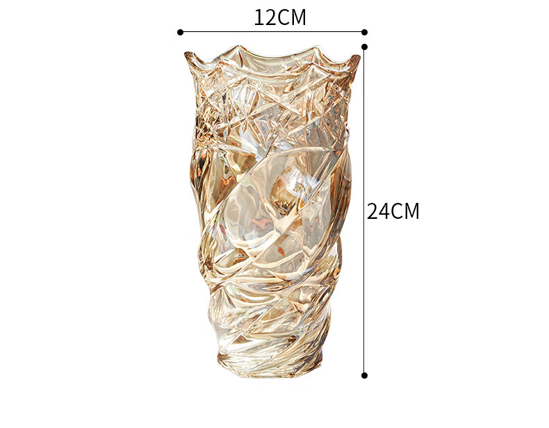 Squid Ink Fish Luxury Crystal Texture Glass Large Vase High-End Birthday Gift Flower Arrangement Hydroponic Ornament New Year Gift 1