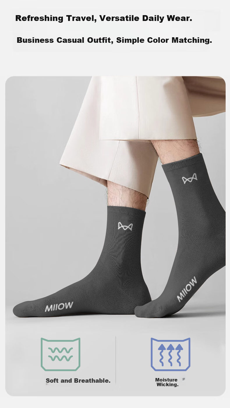 Miiow Disposable Socks Summer Thin Short Socks 2026 New Mesh Breathable 10A Antibacterial Women's 5 Pairs 8