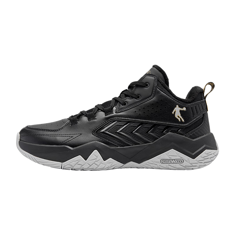 Jordan Men's Basketball Shoes Leather Plus Velvet Warm Comfortable Shock Absorption City Hero Wear-resistant Sports Shoes