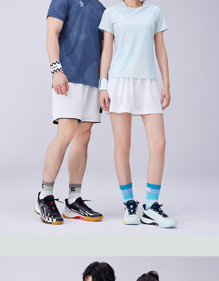 KUMPOO Shura Feather Badminton Shoes ACF Cushioning Rebound Breathable Anti-Torsion Sports Shoes KH-G828 Water Blue/Dark Blue Size 37 2