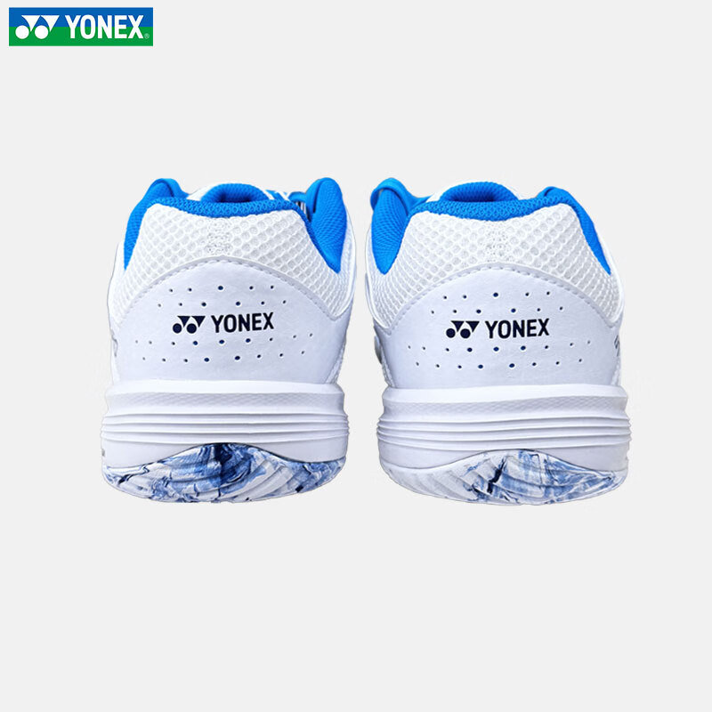 YONEX Badminton Shoes Spring Summer Professional Competition Training Cushioning Breathable Sports Shoes SHB520WCR White Blue Size 43 8
