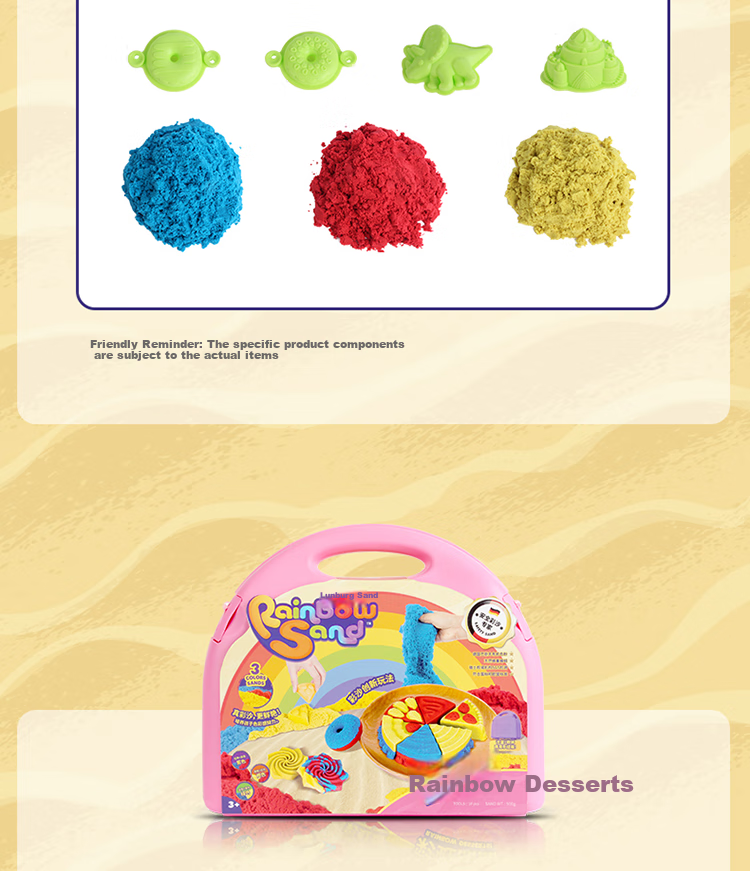 IDoon Lengbao Sand, Handmade DIY Indoor Colored Sand, Children's Toy, 800g Rainbow Candy Set, Birthday Gift 21