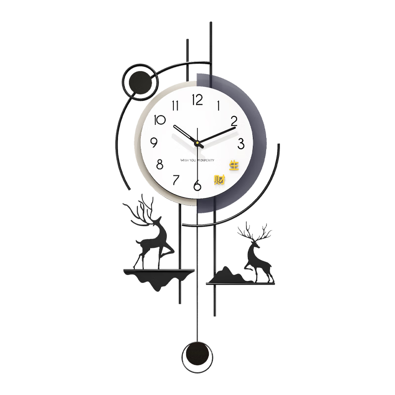 Jiujuda 2026 New Living Room Wall Clock High-End Creative Light Luxury Style Home Decorative Large Wall Clock