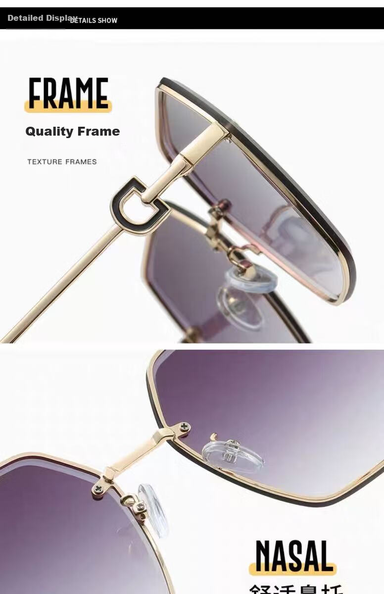 AMORAYS Women's New Large Frame Slimming Elegant UV Protection Sunglasses for Driving, Perfect for Back-To Seaso 5