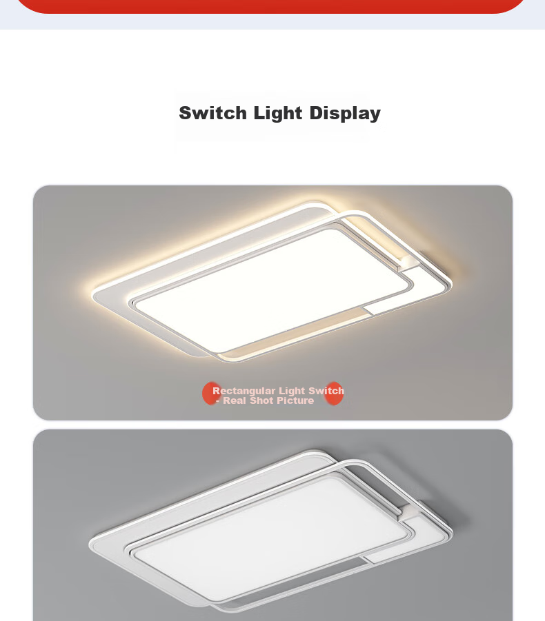 GUJIA LED Ceiling Light, Eye-Protecting Puri Light Source, Nordic Living Room Lighting Fixture, Three-Bedroom Two-Living Room Package [Installation Included] 31