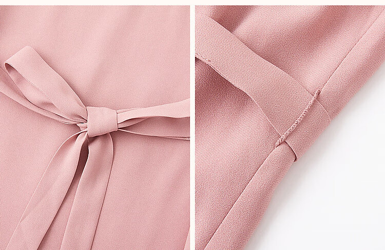 Demana Selected Airy Acetate Spring Socialite Style Comfortable Lightweight Ruffle Collar Mid-Length Women's Dress 4
