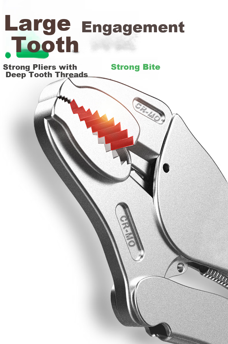 LAOA Old A Round-Nose Pliers, Two-Gear Wide-Jaw Gripping Pliers, Repair Pliers, Pressure Pliers, 10 Inches, LA320410 6