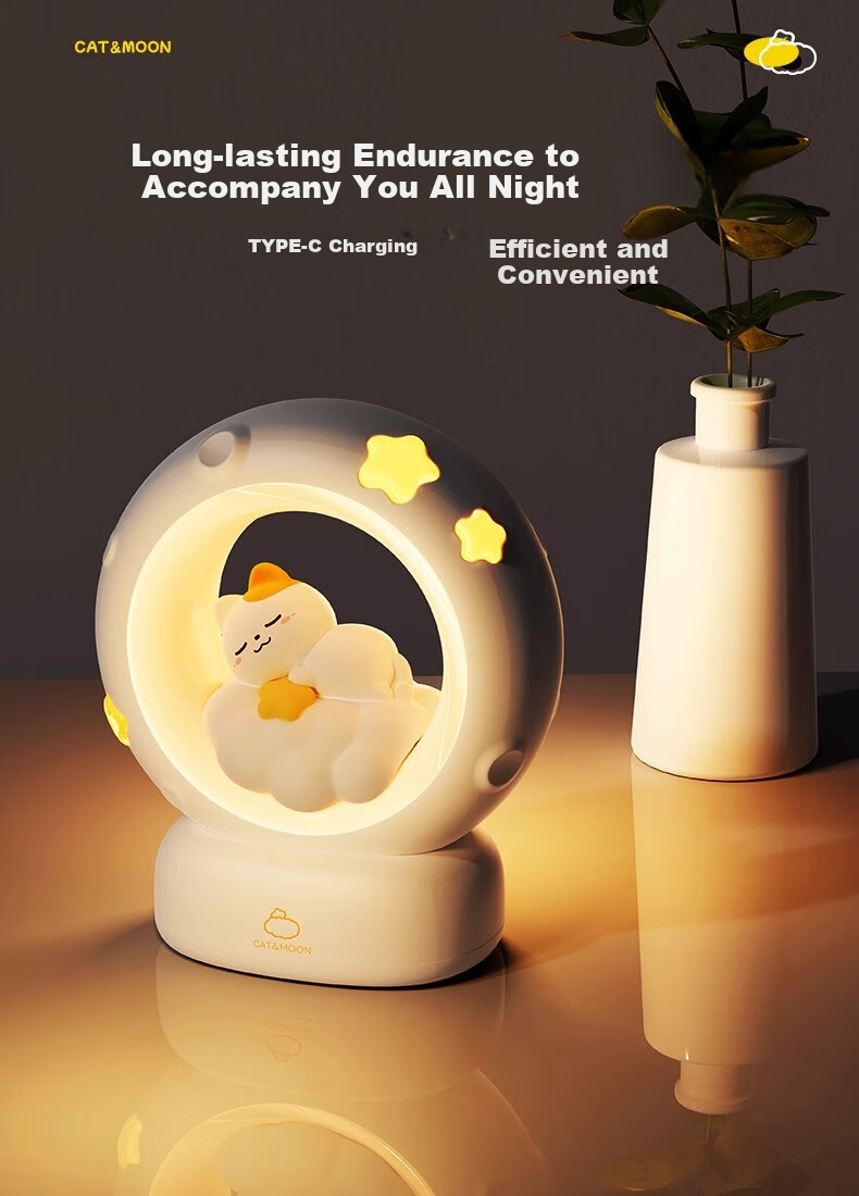 Xifeng Night Light, Bedroom Sleep Lamp, Children's Eye Protection Bedside Lamp, Birthday Gift for Girls, High Aesthetic Value And Practical 6