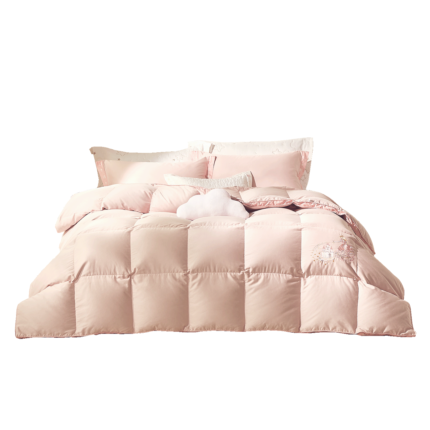 Luolai Children's Down Quilt Baby Class A 60s Cotton Washable 95% Goose Down Warm Winter Quilt Core 150*215cm