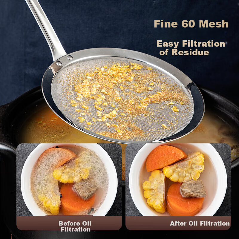 Maxcook (MAXCOOK) Ситечко для кухни, 304 Нержавеющая сталь, 60 меш, 12 см