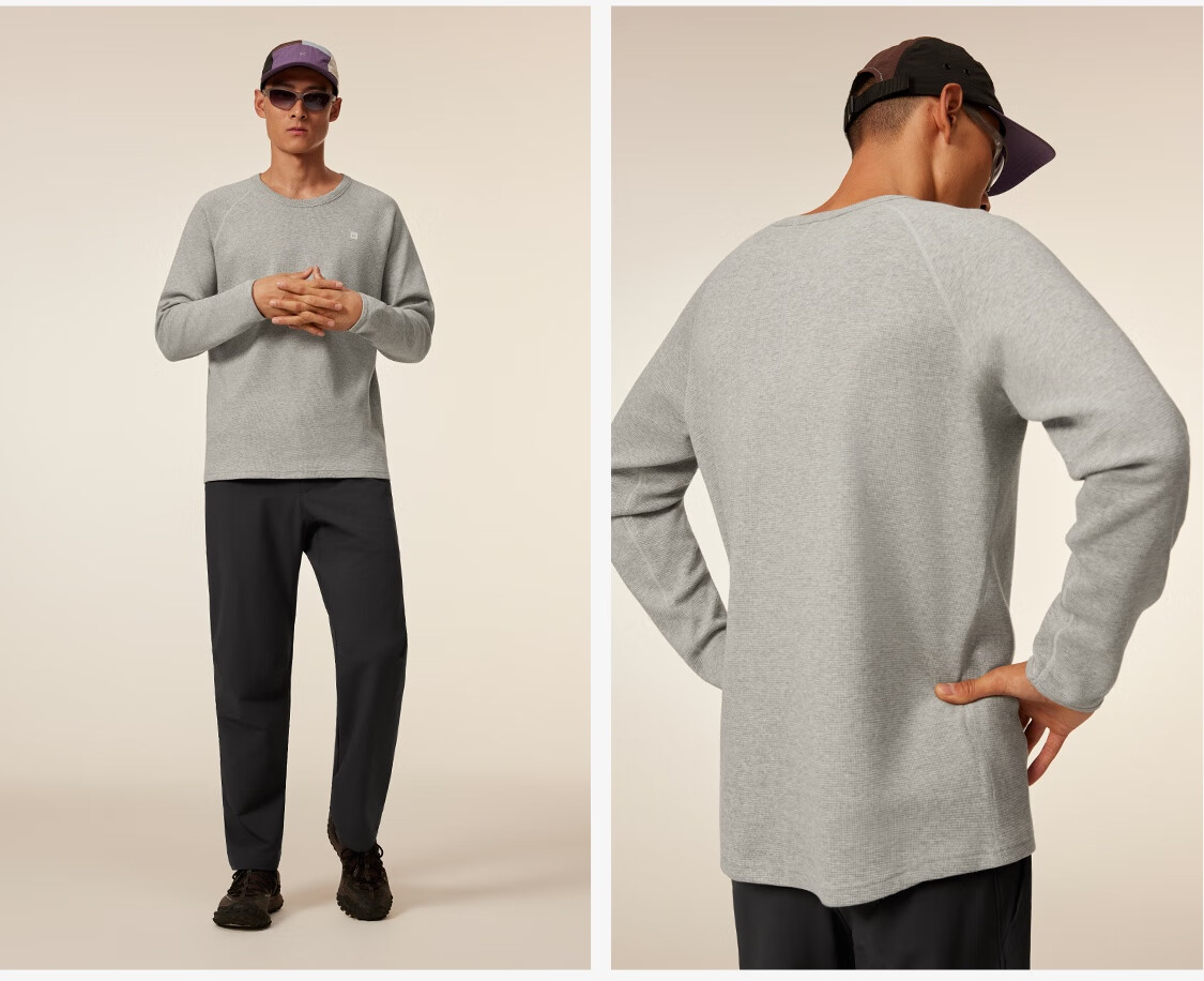 Keep Men's Sports T-Shirt Autumn Winter Fitness Waffle Breathable Anti-Pilling Textured Running T-Shirt K100 Roaming Home 8693 14