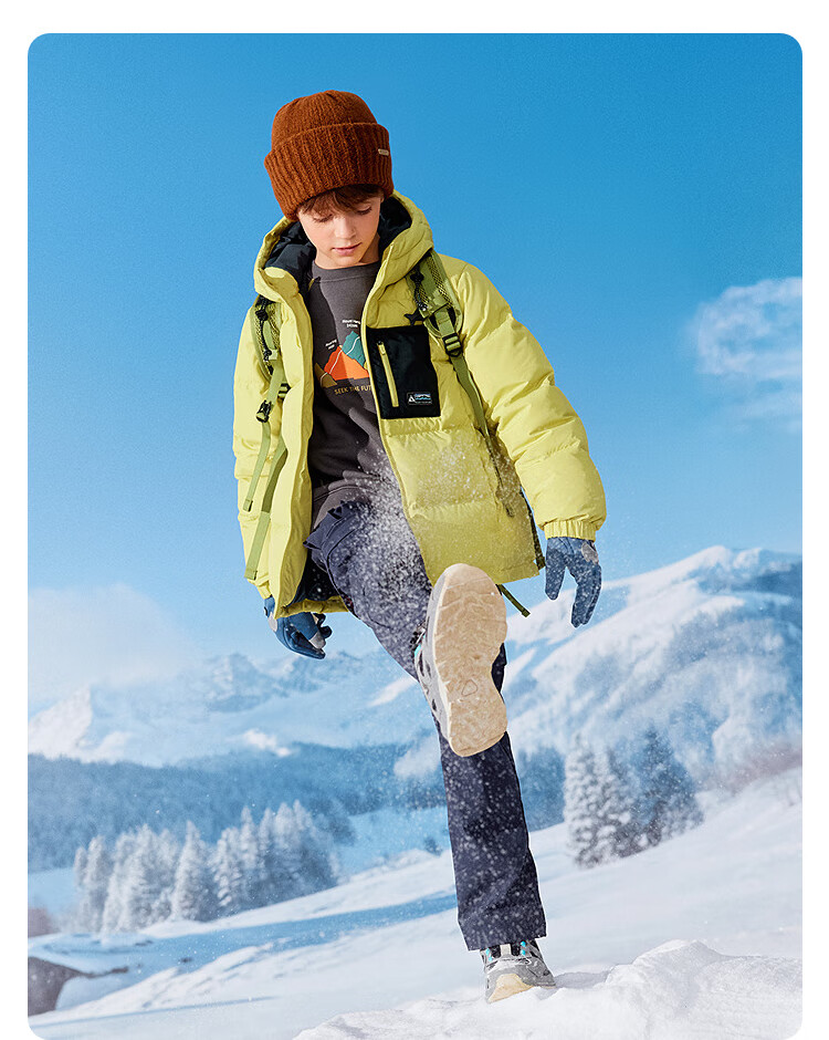 BALABALA Kids Down Jacket Boys Girls 2025 New Winter Outdoor Windproof Warm Coat Trendy Outerwear 8
