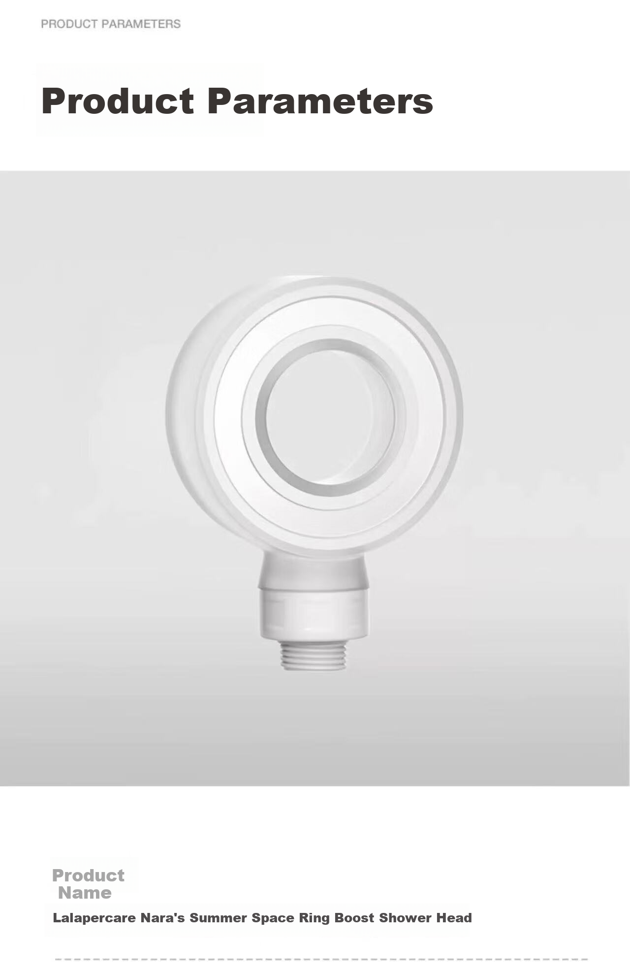 LALAPERCARE Space Ring Pressure-Boosting Shower Head, Handheld Filtered Shower, Bathroom Slim Waist Spiral Water Outlet Shower Head SL-700 11