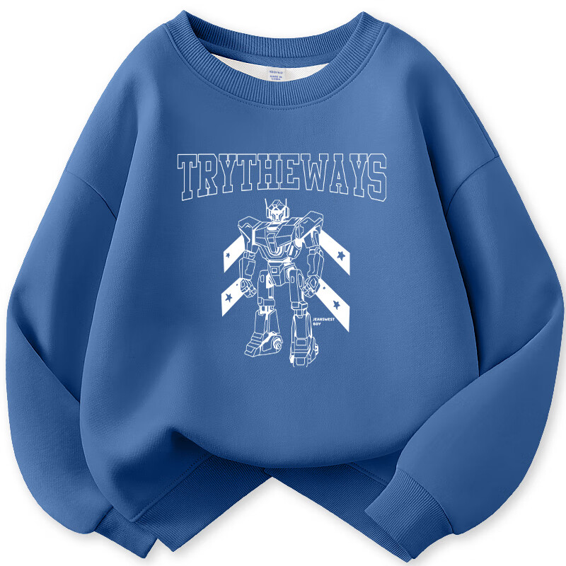 Jeanswest Boys' Sweatshirt Spring and Autumn 2026 Long Sleeve Kids' Crew Neck Top Trendy Boys' Clothing