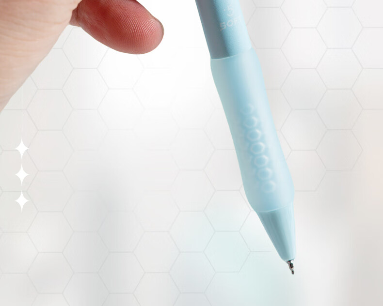 M&G Stationery Retractable Erasable Gel Pen Black 0.5mm ST Tip Finger Guard Honeycomb Grip Anti-Slip Pen for Elementary Students Handwriting Practice 2-Pack Random AKPJ8605A-ZZ 8