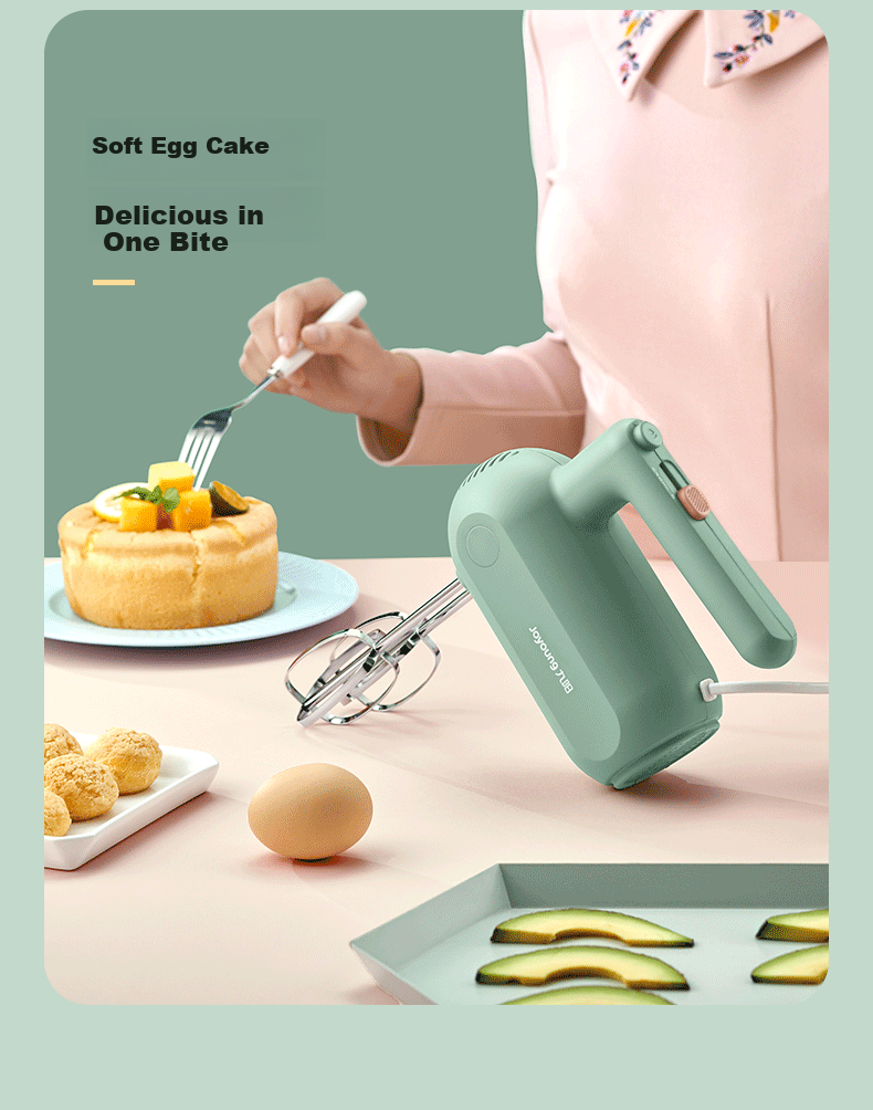 Joyoung Handheld Electric Egg Beater, Food Processor, Whisk, Multifunctional Home Mixer, Mini Cream Whipper for Baking S-LD150 11