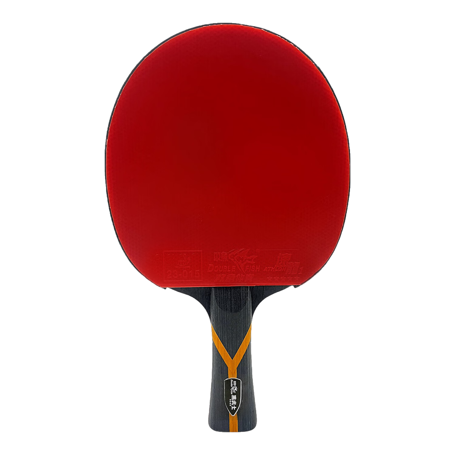 DOUBLE FISH Table Tennis Paddle Black Warrior 4-Star Professional Competition Racket Horizontal Grip Beginner 4-Star Horizontal Paddle