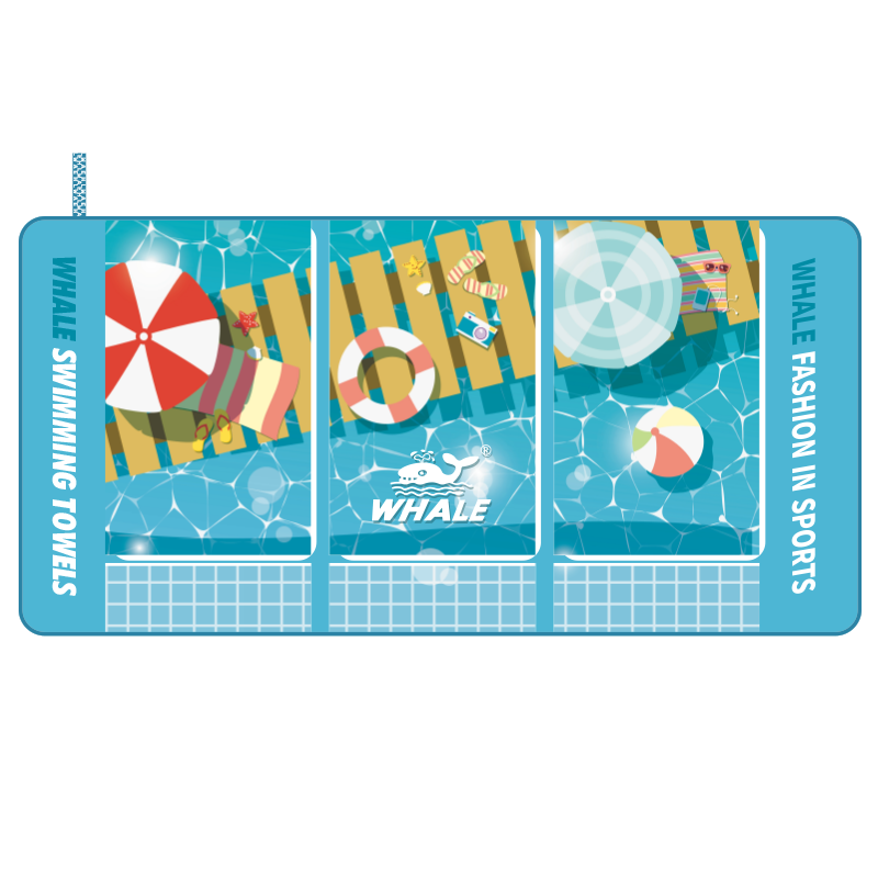 Whale Beach Pool Quick-Dry Towel Portable Fast-Drying Sports Fitness Travel Swimming Absorbent Towel