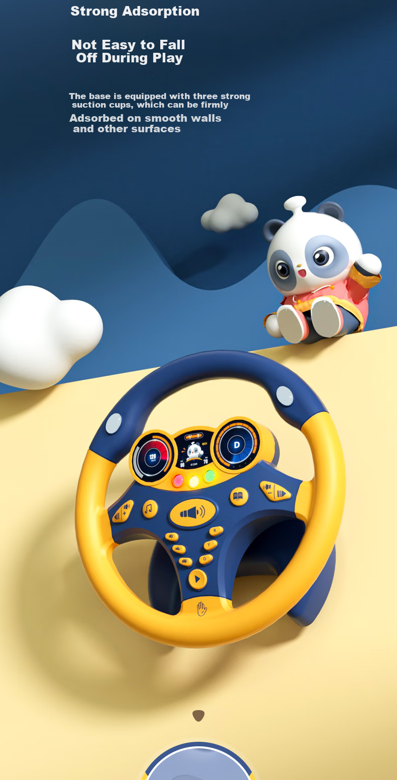 Taodudu Children's Toy Car, Passenger Seat Steering Wheel, Realistic Simulation, for Boys And Girls Aged 3-6, Birthday Gift 7