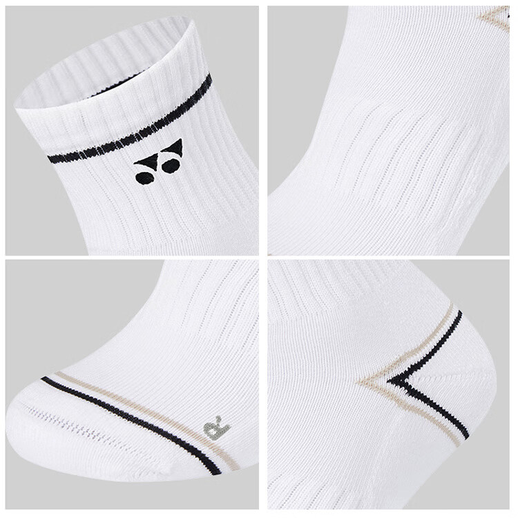 YONEX Badminton Socks Running Fitness Sweat-Absorbing Breathable Professional Sports Socks Men 145045BCR White Navy Blue 6