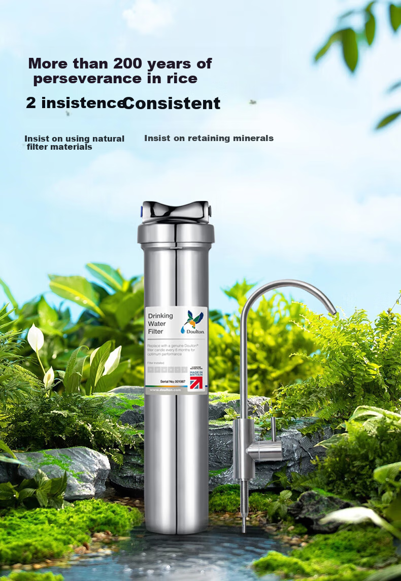 Doulton Household Direct Drinking Water Purifier, Kitchen Tap Filter, Diatomaceous Earth Ceramic Water Dispenser, Ultrafiltration Water Purification System without Wastewater, Under-Sink Type D-IP301 1