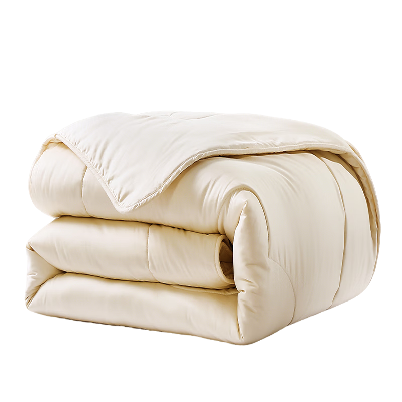 Fuanna Class A Cotton Quilt 100% Pure Cotton Winter Thick Quilt 60s Sateen Double Extra Large Winter Blanket 230*229cm