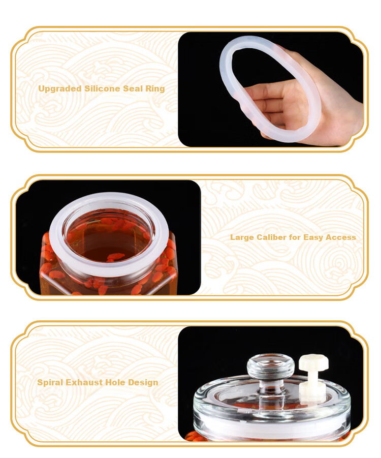 BJ Glass Infusion Container, Sealed Jar for Home Brewing, Pickling Jar, Liquor Bottle, Specialized Bottle for Soaking Liquor 8