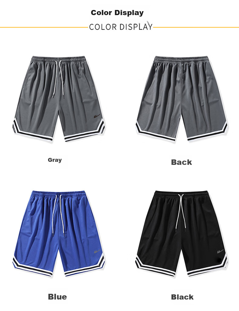 Warrior Shorts for Men, Ice Silk Quick-Dry Summer Shorts, American-Style Sports Five-Point Pants, Loose-Fitting Versatile Breathable Basketball Shorts 5