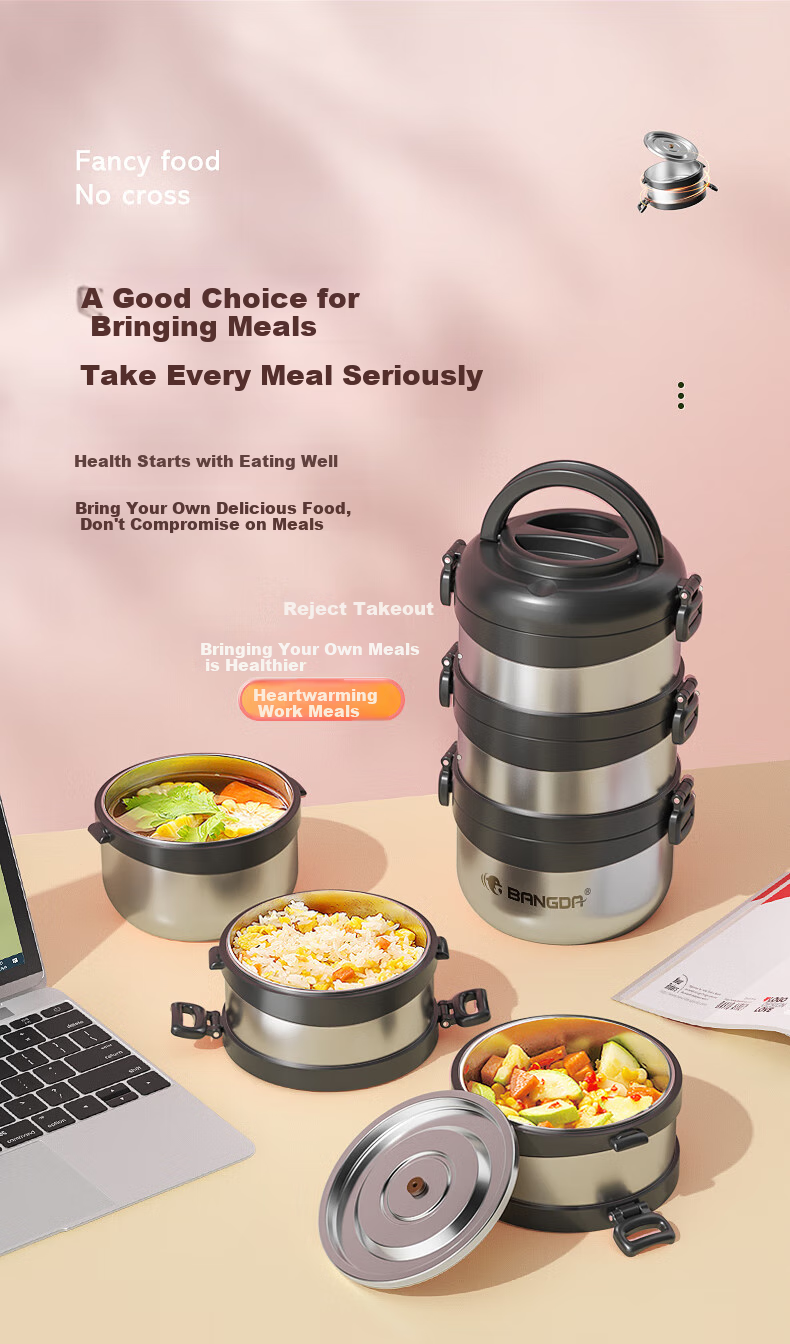 Bangda Stainless Steel 316 Multi-Layer Insulated Lunch Box, Bento Box, Meal Container, Lunch Box for Office Workers And Students, Insulated Food Jar, Portable Pot 11