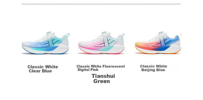 XTEP Children's Shoes, Boys' 360X Youth Physical Test Carbon Plate Running Shoes, Classic White/Beijing Blue, Size 40 15