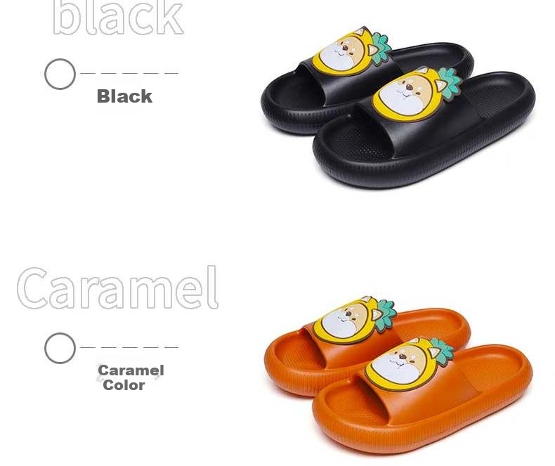 Huameijianbu Cartoon Dog Parent-Child Bathroom Indoor And Outdoor Wear Soft Elastic Slippers Children's Style HM901817 Pink Size 190 10